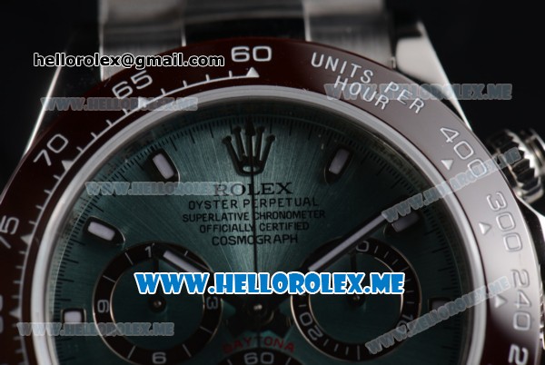 Rolex Daytona Swiss Valjoux 7750 Automatic Stainless Steel Case/Bracelet with Green Dial and Stick Markers - Click Image to Close